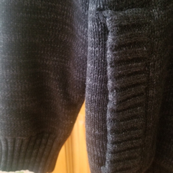 Men's Structure Black Marble Knit Sweater Size L - Picture 2 of 7